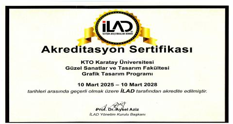 Grafik Tasarımı Bölümü Akreditasyon Belgesi
