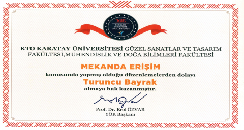 Güzel Sanalar ve Tasarım Fakültesi - Mühendislik ve Doğa Bilimleri Fakültesi Mekanda Erişim Ödülü