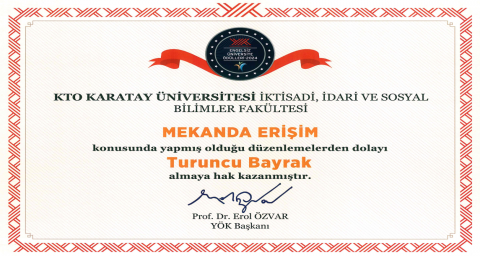 İktisadi, İdari ve Sosyal Bilimler Fakültesi Mekanda Erişim Ödülü