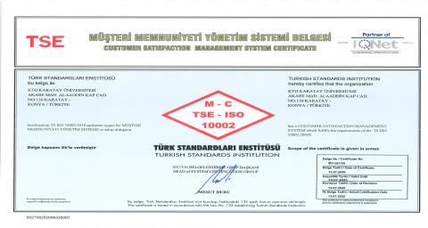 ISO 10002 Müşteri Memnuniyet Yönetim Sistemi Belgesi