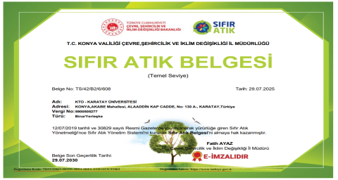 Sıfır Atık Belgesi